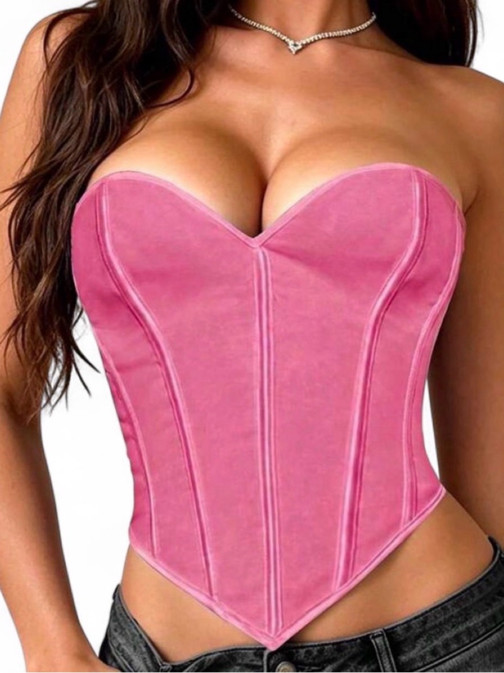 Strapless Pink Corset Top — Women Intimates & Sleepwear
